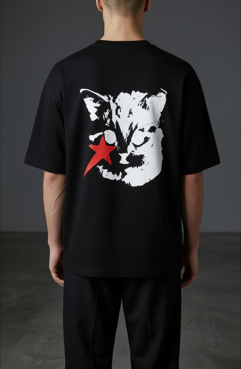 "KEDY" Nakışlı Oversize Siyah