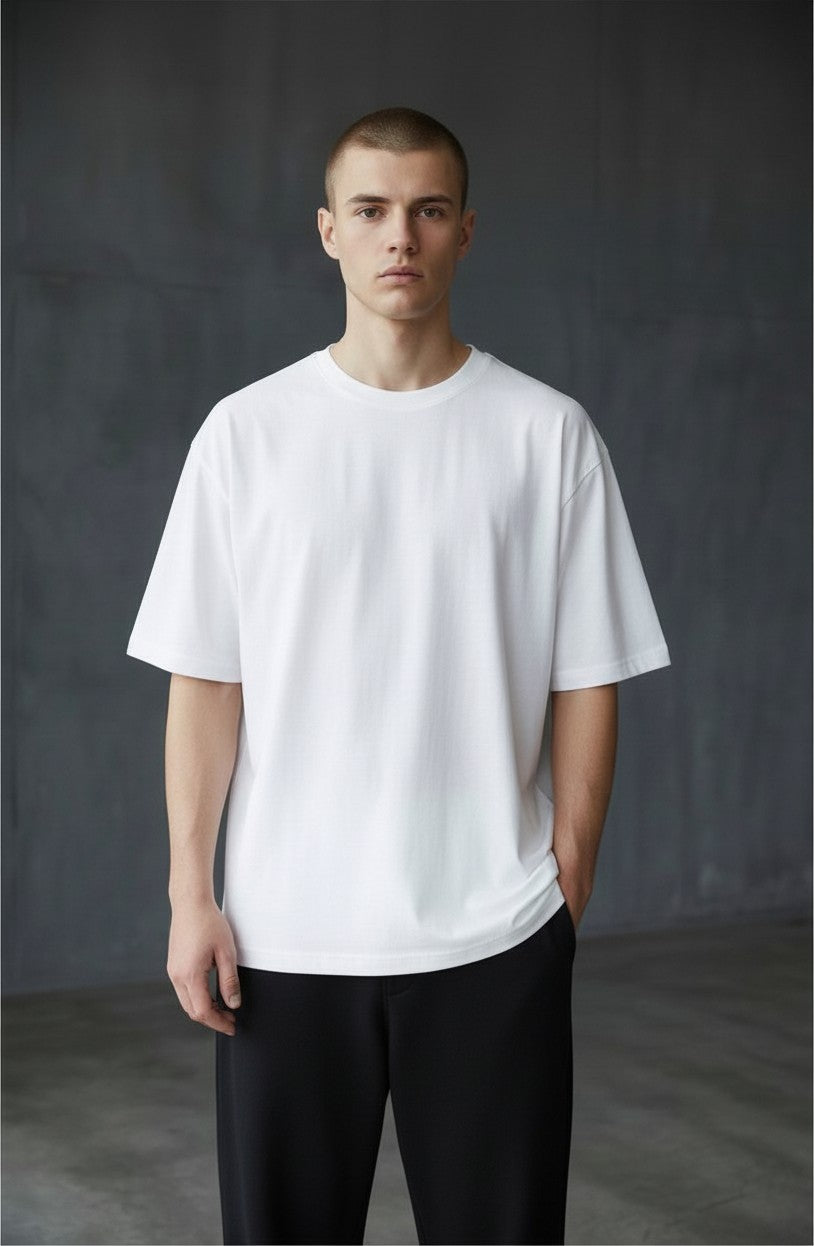 "KEDY" Nakışlı Oversize Beyaz