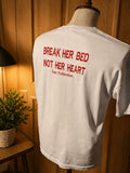 "Break Her Bed Not Her Heart" Sırt Nakışlı Oversize
