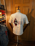 "Ghostface" Nakışlı Oversize Beyaz