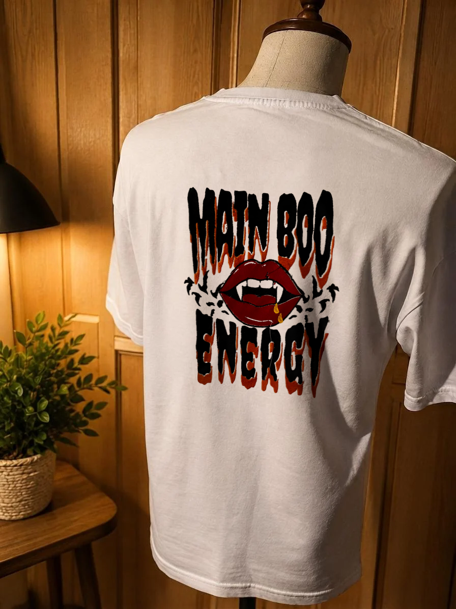 "Energy" Cadılar Bayramı Nakışlı Tişört